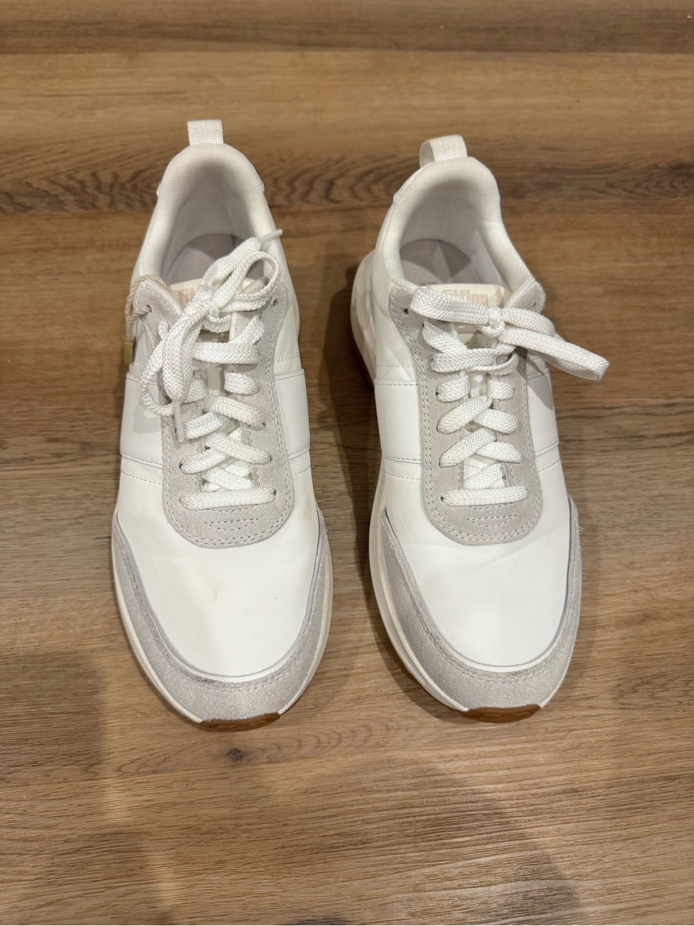 Fitflop F-Mode Flow Suede/Leather Women's Flatform Sneakers with Light Gray
